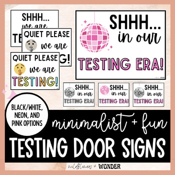 Preview of Do Not Disturb Testing Door Signs | Taylor Swift Inspired Era