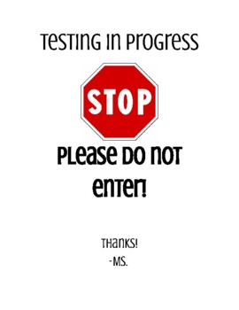 Preview of Editable Do Not Enter Door Sign for Testing