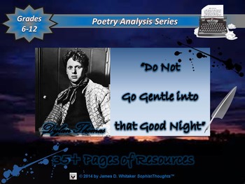 Preview of Do Not Go Gentle into that Good Night by Dylan Thomas Poem Analysis