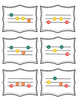 Preview of Do, Re, Mi, Sol Composition Cards 3 & 5 Line Staff, With Orff Visuals