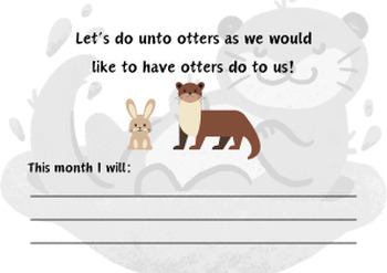 Preview of Do Unto Otters worksheet