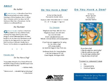 Preview of Do You Have a Dog (Eileen Spinelli/Geraldo Valerio) Discussion Guide