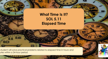 Preview of Do You Have the Time? Elapsed Time 3rd-5th Grades SOL. 5.11 Digital Learning