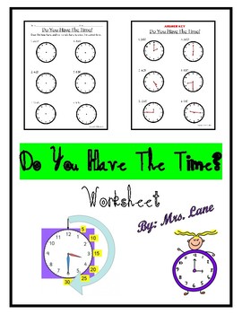 Preview of Do You Have the Time? (Worksheet)