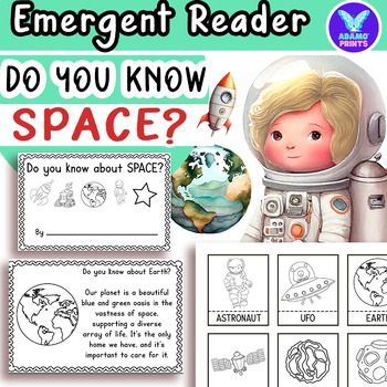 Preview of Do You Know About Space? Science Emergent Reader ELA Classroom Activity NO PREP