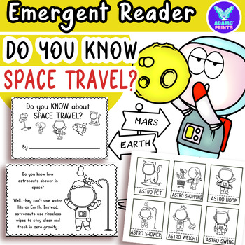 Preview of Do You Know About Space Travel? Science Emergent Reader ELA Activity NO PREP