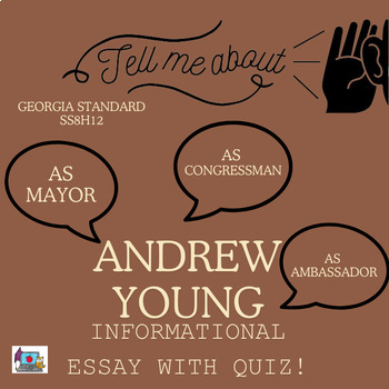 Preview of Do You Know: Andrew Young Informational Essay WITH Quiz; No Prep! SS8H12