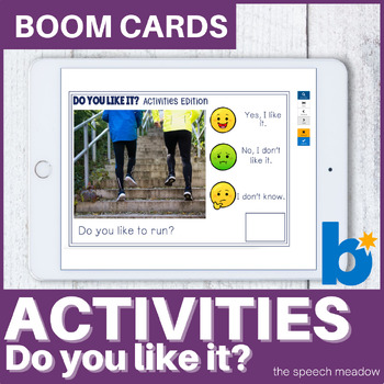 Preview of Do You Like it Activities Edition Social Language - Boom Cards