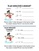 Do You Wanna Build a Snowman Equation Relay