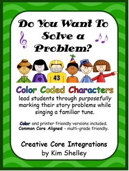 Preview of Do You Want To Solve A Problem? Song, Posters, Strategies and Homework