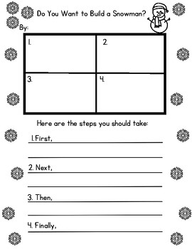 Preview of Do You Want to Build a Snowman? Writing Planner Snow Day Activities
