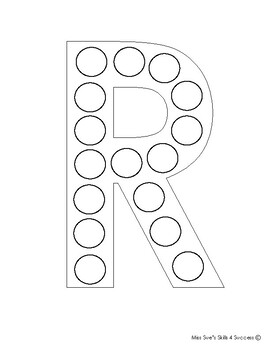 Do a Dot Uppercase Letter R by Miss Sue's Skills 4 Success | TPT