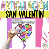 Do a Dot Valentines Articulation Worksheets in Spanish | S
