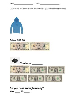 Do you have enough money? by Anya F | Teachers Pay Teachers