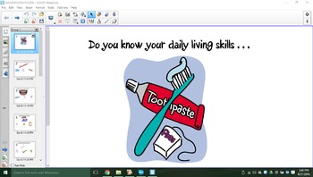 Preview of Do you know your daily living skills SMARTboard activity!!!