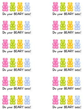 Preview of Do your berry best! Testing treat phrase