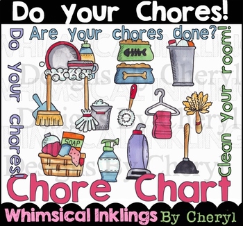 Chores Clipart Worksheets Teaching Resources Tpt