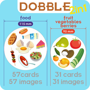 Preview of Dobble Food 2in1 (Spot It)