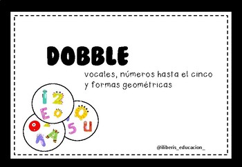 Preview of Dobble de vocales, números y formas geométricas