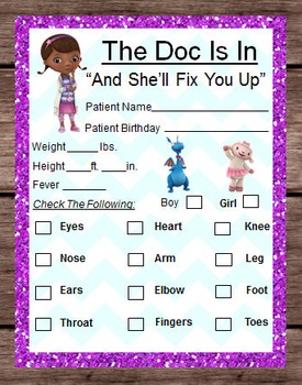 Doc McStuffins Disney Patient Evaluation - Pretend Dramatic Play