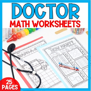 Preview of Doctor Themed Activities for Kindergarten Preschool Community Helpers Coloring