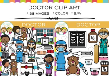 Preview of Doctor Kids Medical Health Clip Art