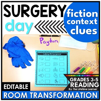 Preview of Doctor Surgery Theme Day Fiction Context Clues Activities Meaning Unknown Words