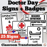 Doctor Day Hospital Signs and Editable ID Badges
