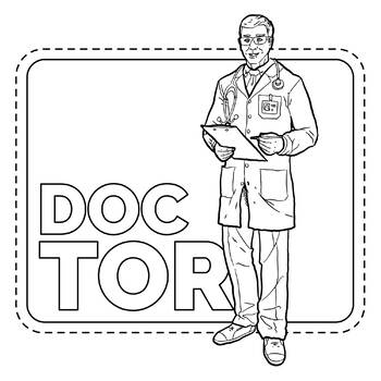 Preview of Doctor Job/Career/Occupations Coloring Book/Page