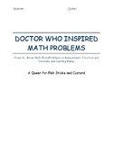 Doctor Who Themed Mixed Math Word Problems Worksheet for G