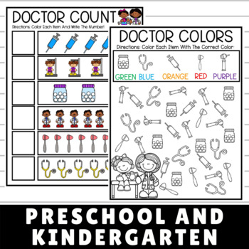 Doctor Worksheets Community Helper Theme Preschool and Kindergarten