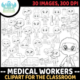 Doctors, Nurses, Paramedics, Medical Workers Digital Stamps
