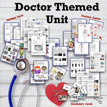 Preview of Doctors and Physicians Hospital Lessons Worksheets Activity Health Thematic Unit
