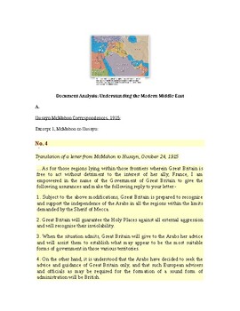 Preview of Document Analysis: Hussein-McMahon, Sykes-Picot & Balfour Declaration