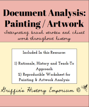 Preview of Document Analysis Worksheet: Painting and Sculptures