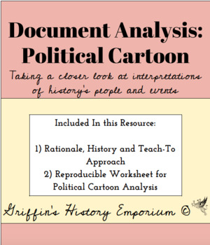 Preview of Document Analysis Worksheet: Political Cartoon