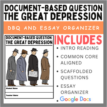 Preview of The Great Depression: Document-Based Question (DBQ) & Essay Organizer