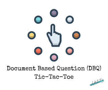 Preview of Document Based Question (DBQ) Tic-Tac-Toe
