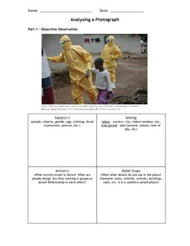 Preview of Document Based Questions: Epidemics - Then and Now