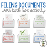 Document Filing Work Task Box Activity