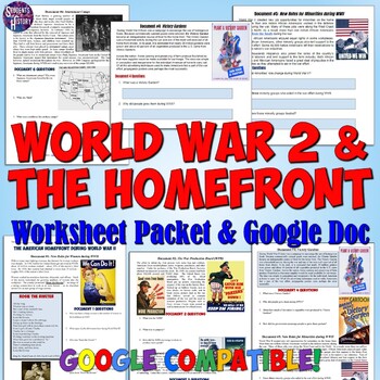 World War 2 The Homefront Worksheet Answers