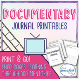 Documentary Journal Printable No Prep