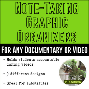 Preview of Documentary Viewing Doodle Note Taking Graphic Organizer Worksheets