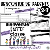 Documents pour la rencontre de parents