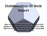 Dodecahedron 3D Book Report