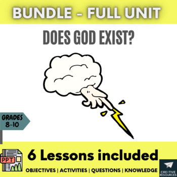 Preview of Does God Exist: Religion Lesson Unit Plan Bundle