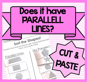 Preview of Does It Have Parallel Lines? {Cut and Sort!}