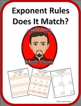 Preview of Does It Match: Rules of Exponents