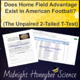 Does NFL Home Field Advantage Exist?  (Unpaired 2-tailed T-Test)