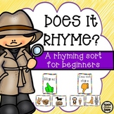 Rhyming Sort - A rhyming activity for beginning rhymers